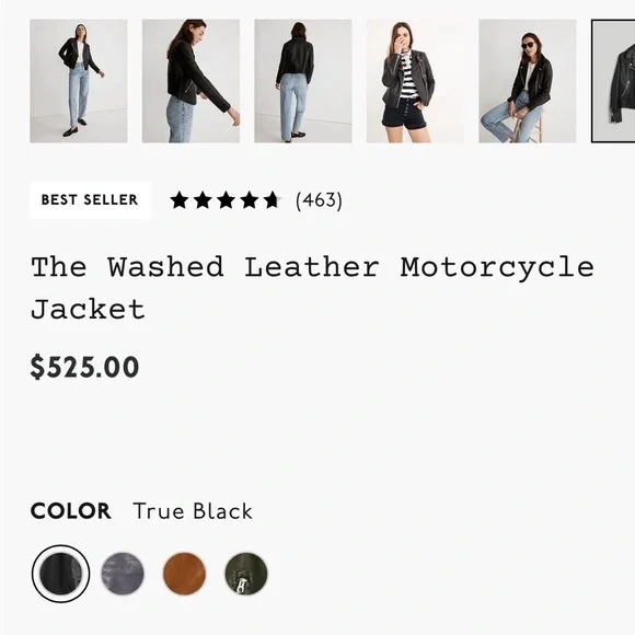 NWOT Madewell Leather Jacket — Medium - Picture 6 of 10